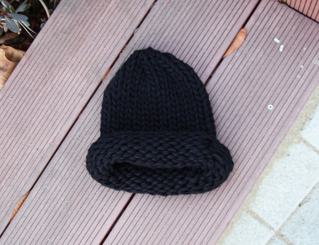 house knit beanie ; bk [ 2color / free size ] 하우스 니트 비니