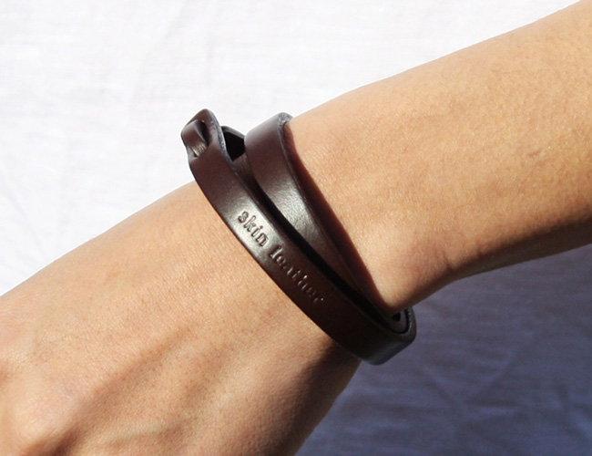 skin leather bracelet ; br [ 2color / free size ] 스킨 레더 팔찌